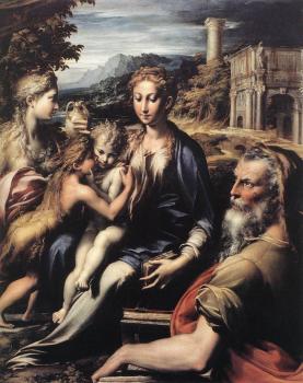 帕爾米賈尼諾 Madonna and Child with Saints 帕爾米賈尼諾 Madonna and Child with Saints